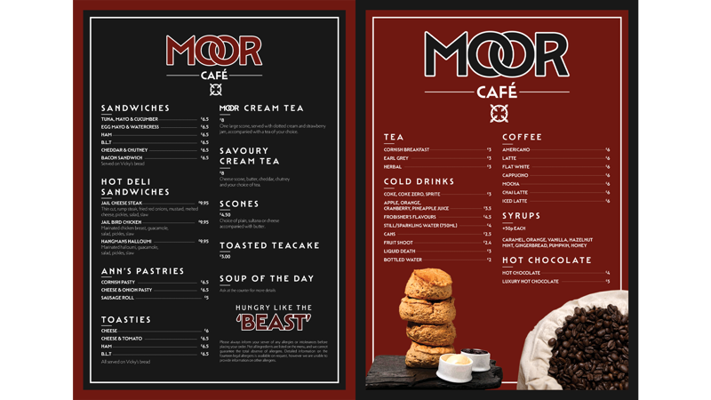 Moor Cafe Sample Menu 1920