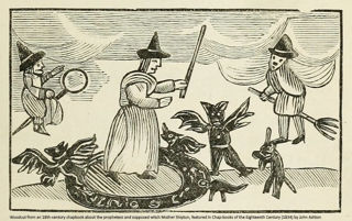 18Th Century Witch Woodcut