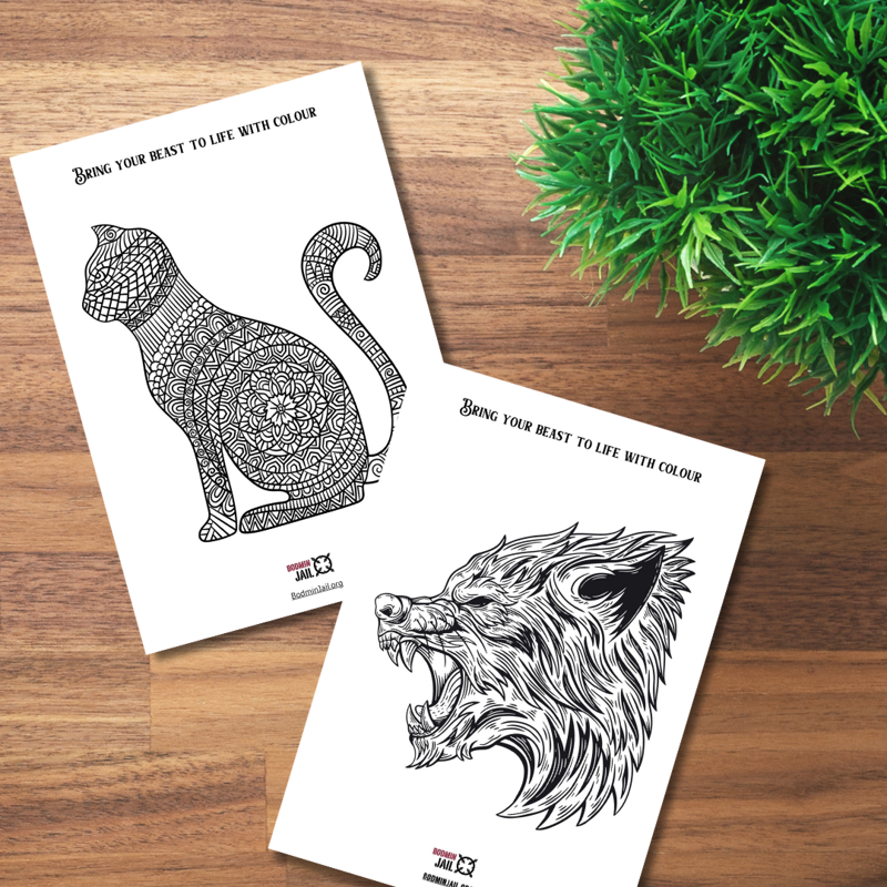 Beast Of Bodmimn Colouring Sheets Download Graphic