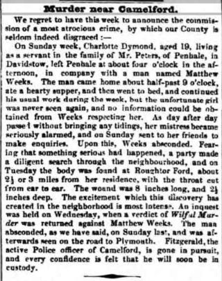Charlotte Dymond News Paper